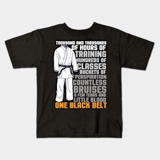 One Black Belt Martial Arts Trainer Student Coach Gift Kids T-Shirt